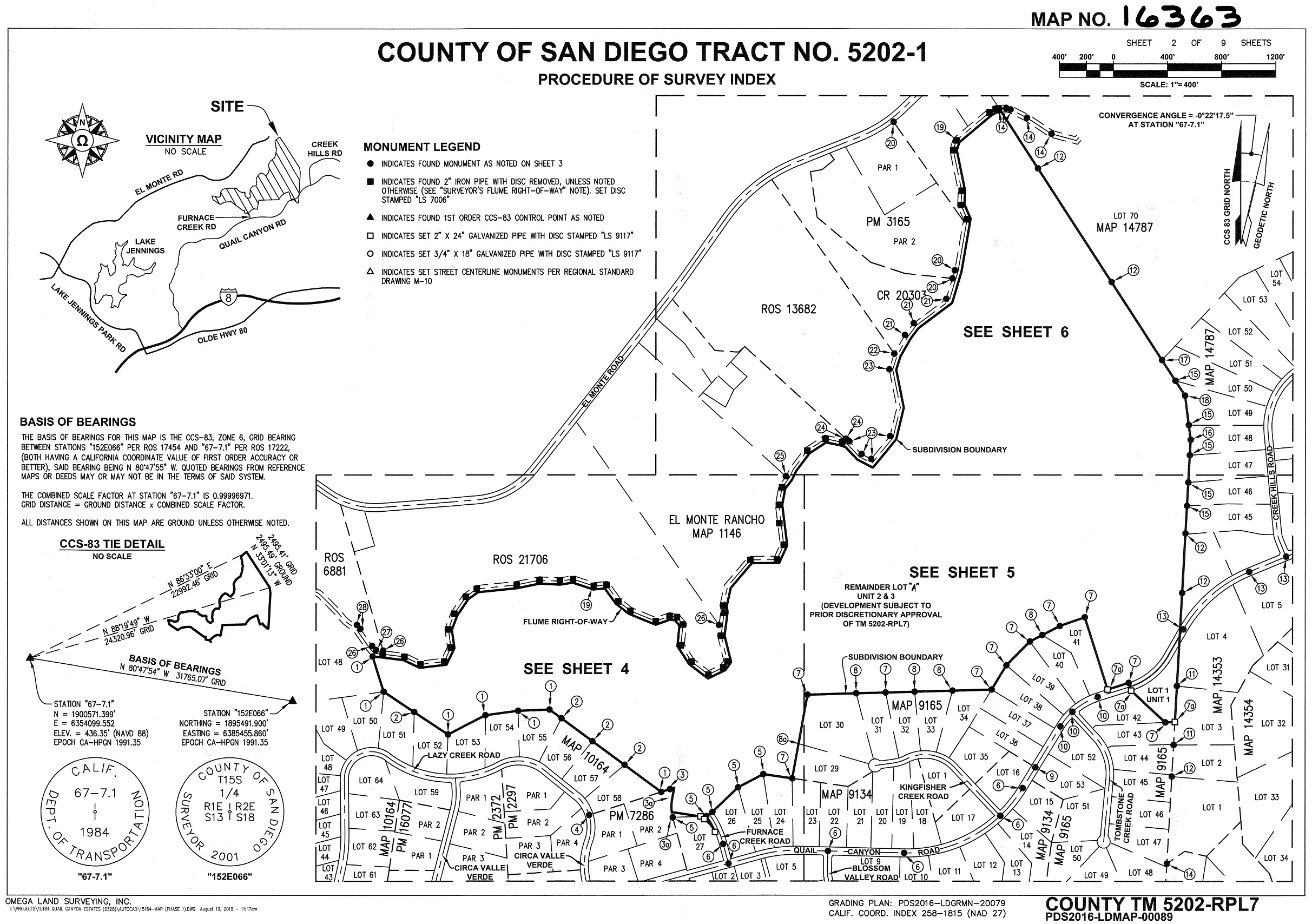 Subdivision Maps Omega Land Surveying Inc