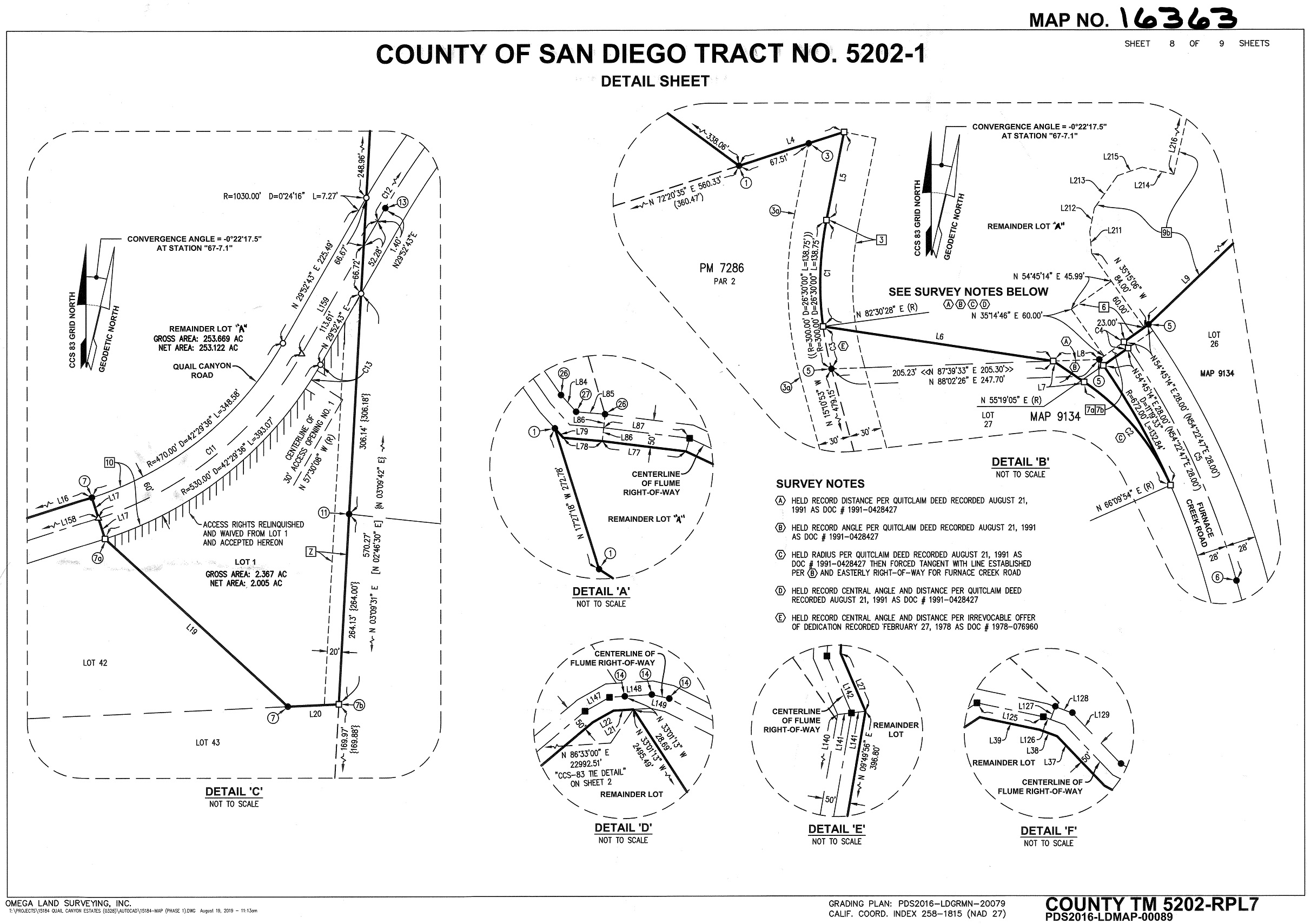 Subdivision Maps Omega Land Surveying Inc