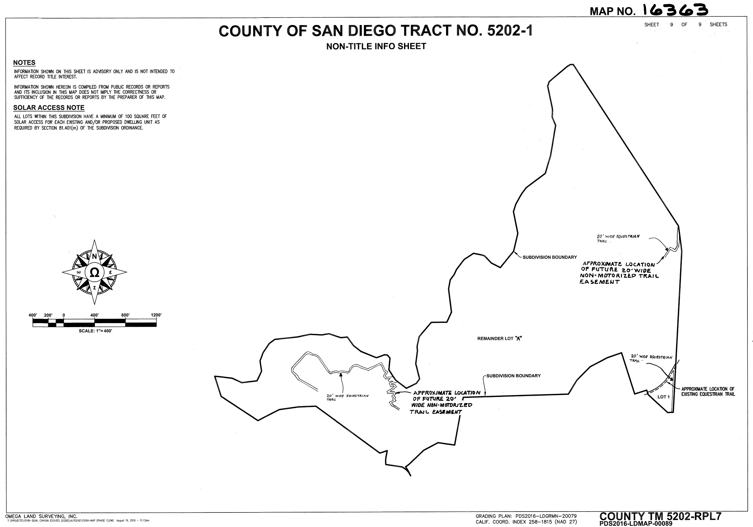 Subdivision Maps Omega Land Surveying Inc